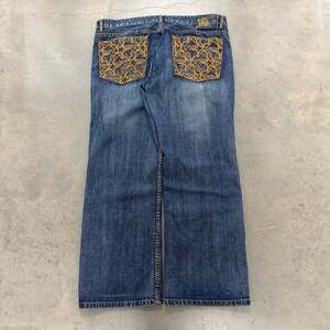 Vintage Pepe Jeans Star Embroidered Wide Leg Denim